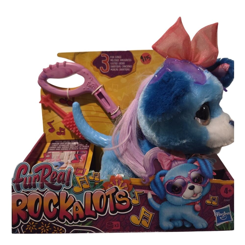 Hasbro FurReal Rockalots Musical Interactive Walking Puppy - New